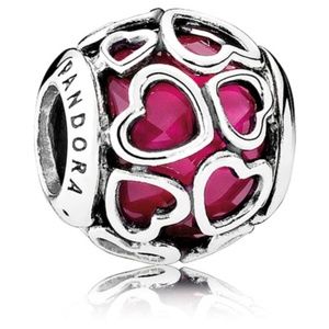 Pandora Cerise Encased in Love Charm